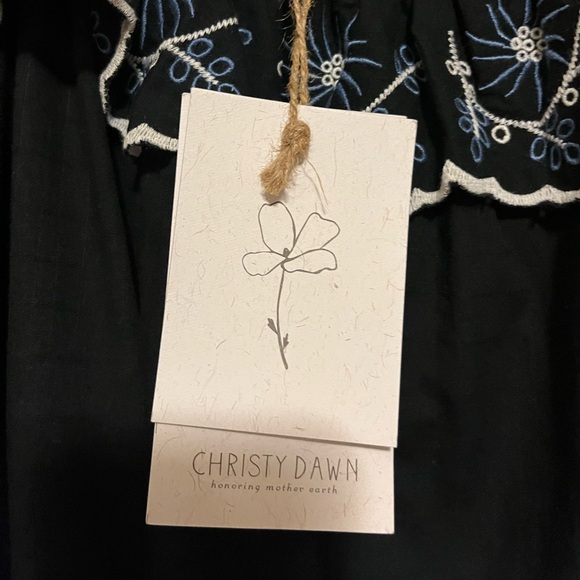 Christy Dawn Maggie peasant midi dress in midnight - Picture 6 of 6